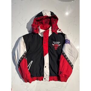 Vintage Chicago Bulls NBA Pro Player Satin Jacket Hooded